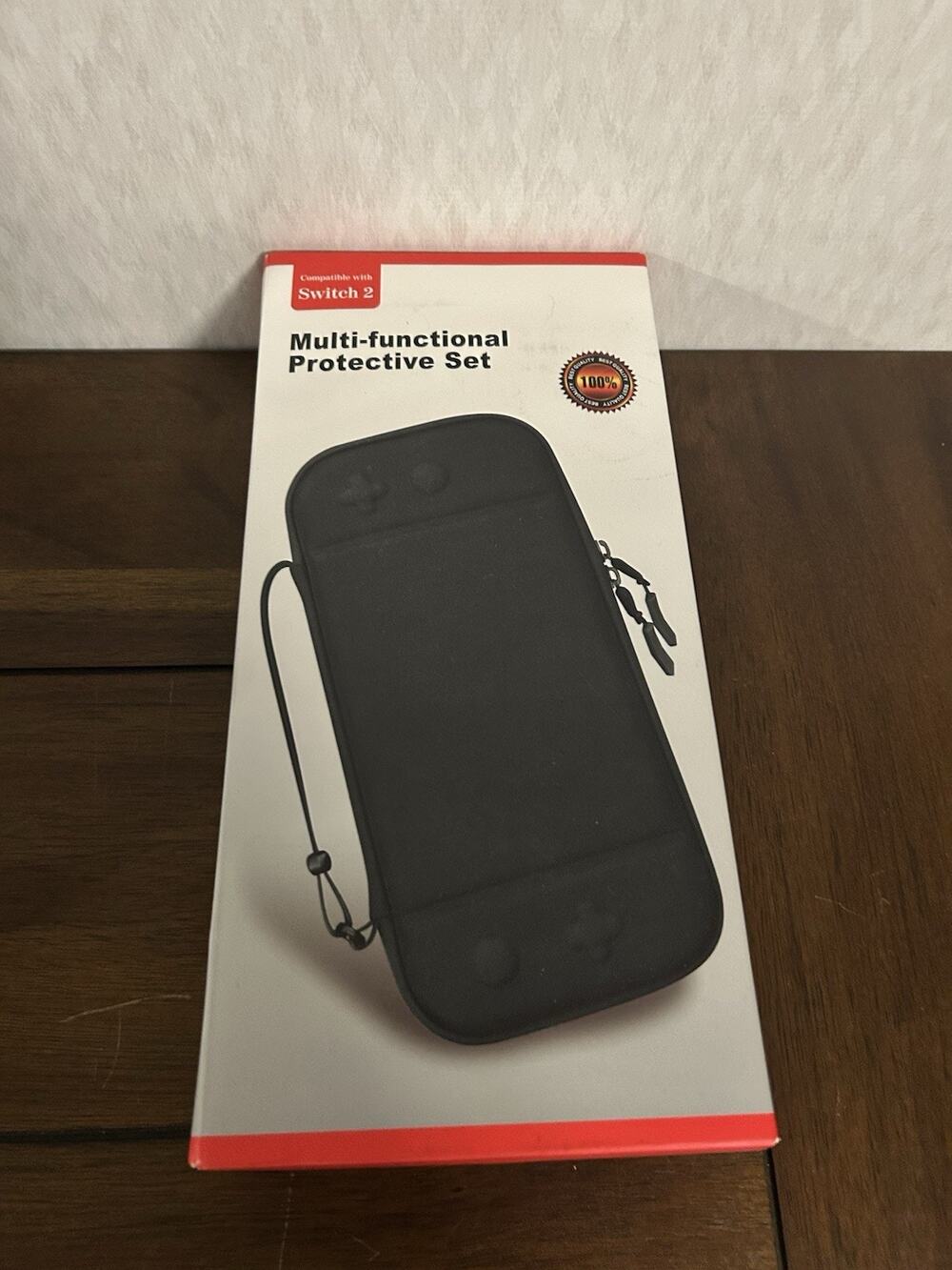 Multi-functional Protective Set Compatible with Nintendo Switch Red Travel Case